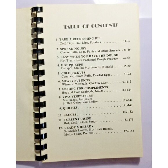 Vintage Cookbook In The Beginning A Collection of Hors D'oeuvres Spiral Bound - Picture 4 of 5